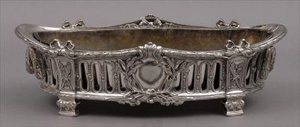 Appraisal: FRENCH SILVERED METAL CENTERPIECE IN THE LOUIS XVI STYLE The