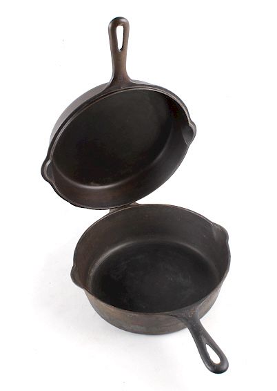 Appraisal: Griswold Cast Iron Double Skillet c - Featured in this