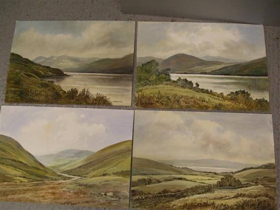 Appraisal: Keith Burtonshaw four watercolours of the lake district Ennerdale Water