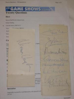 Appraisal: An autograph of Norman Vaughan and a set of autographs