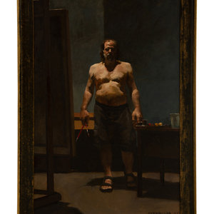 Appraisal: Douglas Ferrin American b Self Portrait - oil on canvas