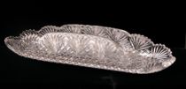 Appraisal: American Brilliant Celery Dish ca Late th Century A cut