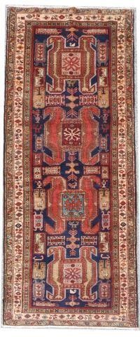 Appraisal: Hand-tied Persian Shirvan runner approx ' l ' w