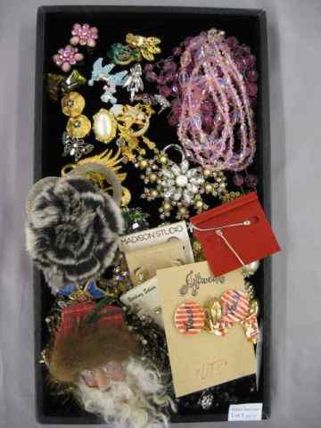 Appraisal: Lot of Estate Costume Jewelry includesnecklaces pins earrings and more