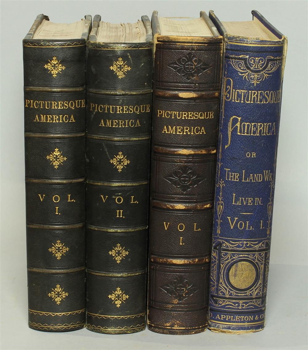 Appraisal: AMERICANA - VOLUMES OF PICTURESQUE AMERICA folio William Cullen Bryant