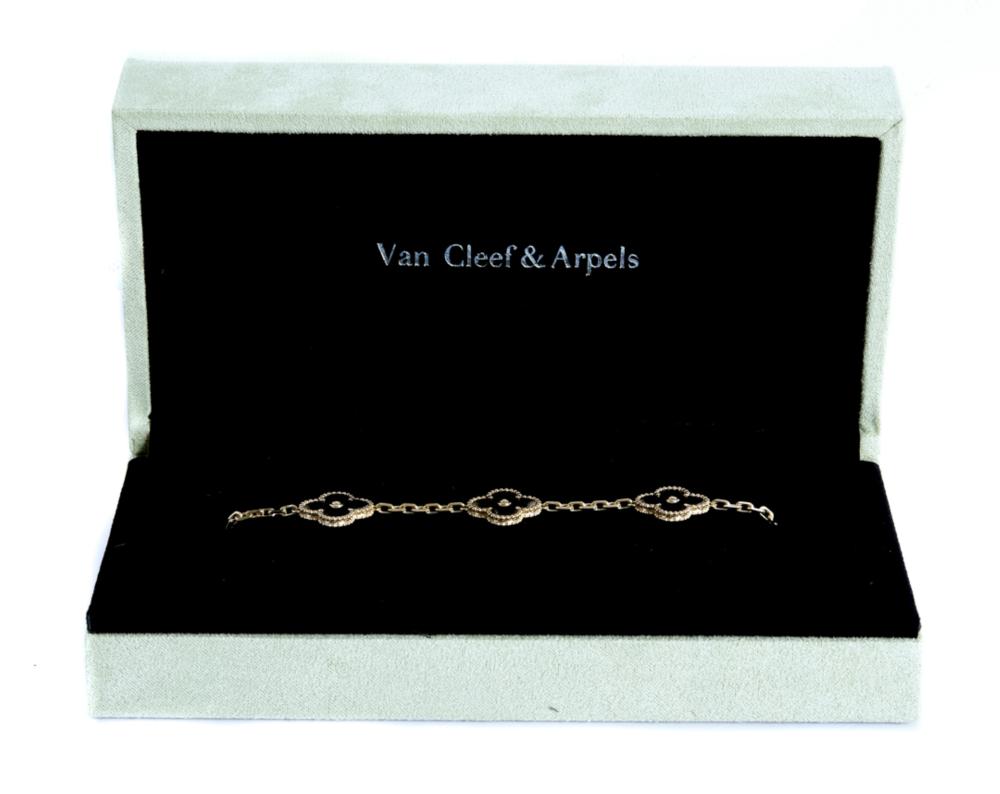 Appraisal: ATTR VCA K YG MOTIF ALHAMBRA BRACELETAttributed to Van Cleef