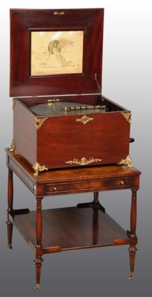 Appraisal: Euphonia No Music Box Description Dore Eseutchens Mahogany case with