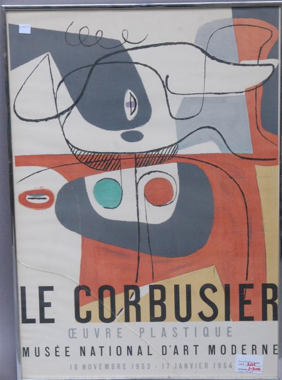 Appraisal: LE CORBUSIER POSTER Musee National D'Art Moderne X