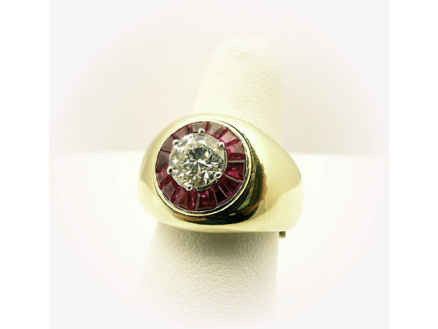 Appraisal: Very fine quality lady's K yellow gold ruby and diamond