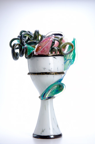 Appraisal: DALE CHIHULY Venetian of blown and hot-worked glass accented with