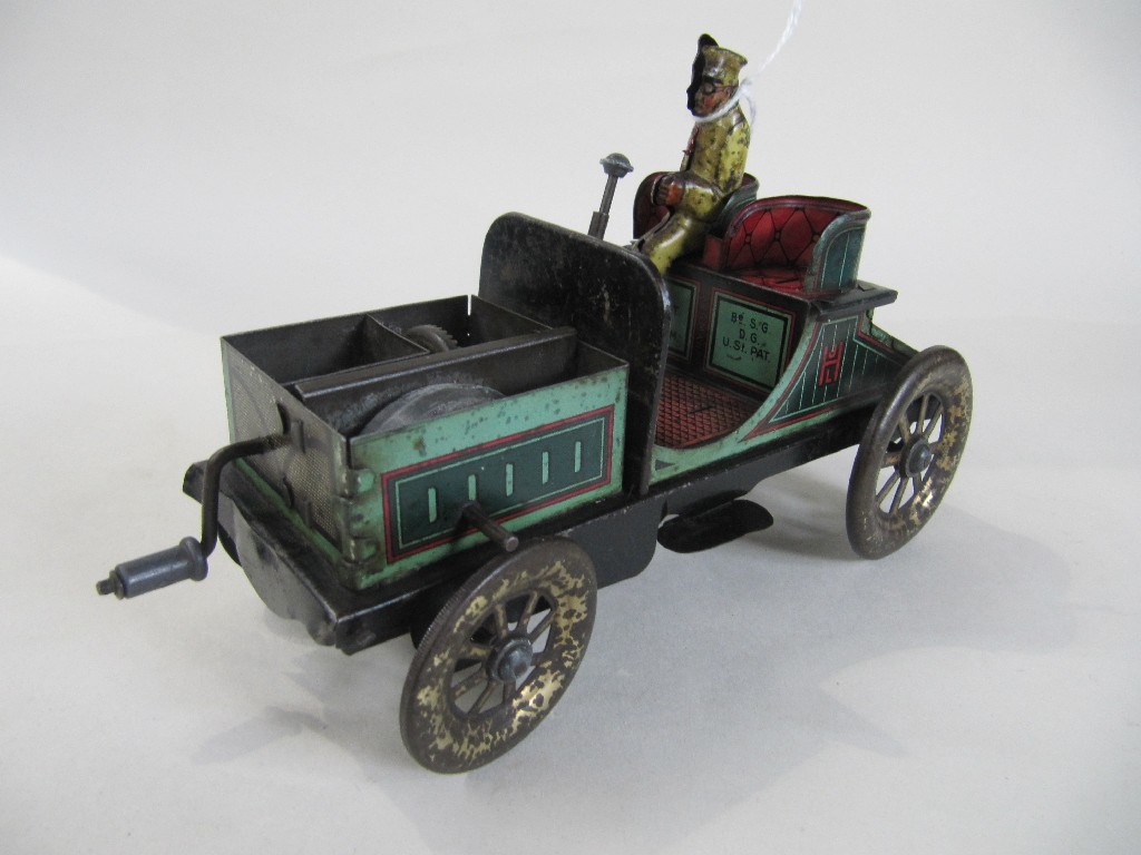 Appraisal: Early Twentieth Century 'HJL' fly wheel driven tinplate model car