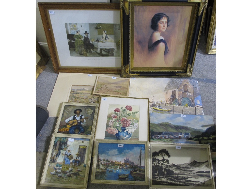 Appraisal: Lot comprising eleven various oil and watercolours