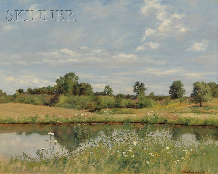 Appraisal: Charles Albert Burlingame American - View of a Pond on