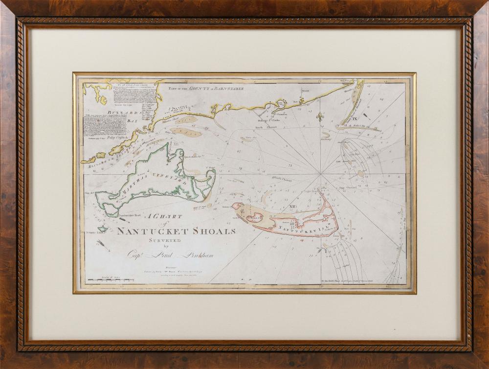 Appraisal: CHART OF NANTUCKET SHOALS SURVEYED BY CAPT PAUL PINKHAM TH