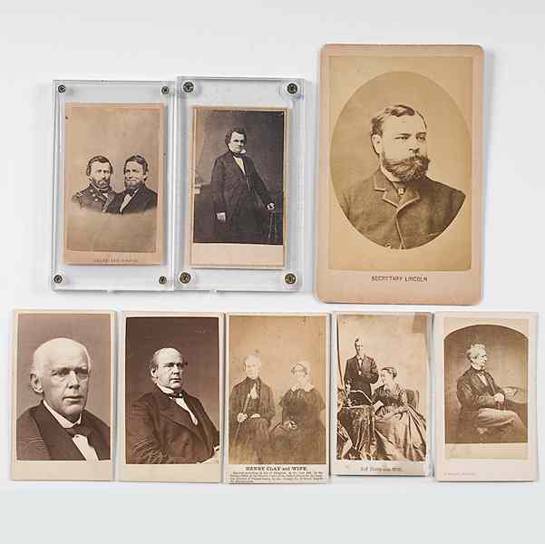 Appraisal: CDVs of Lincoln-Era Political Figures Lot of including an E