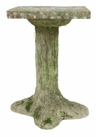 Appraisal: Cast concrete outdoor garden table attributed to Emile Taugourdeau French