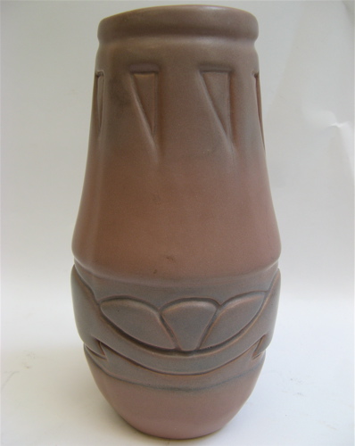 Appraisal: AMERICAN VAN BRIGGLE ART POTTERY VASE jar form matt glaze