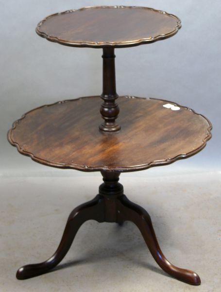 Appraisal: s mahogany two-tier table EST -