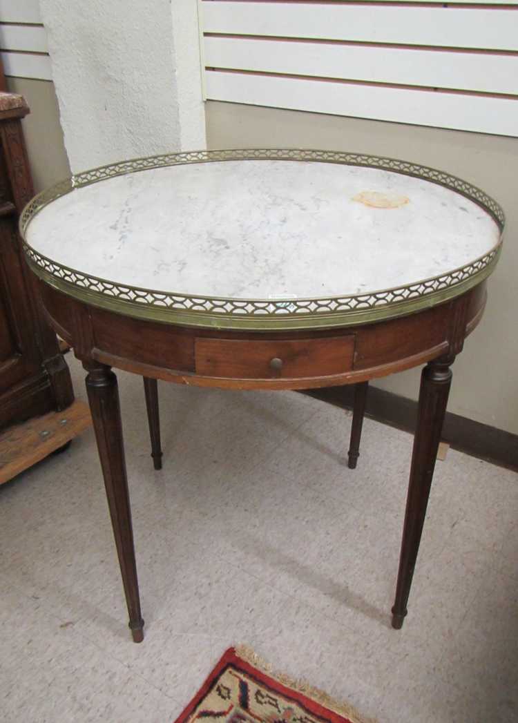 Appraisal: LOUIS XVI STYLE MARBLE-TOP GUERDON French late th century having