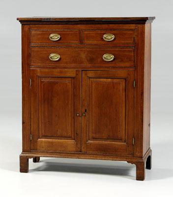 Appraisal: Georgia Federal inlaid walnut cabinet walnut with yellow pine and