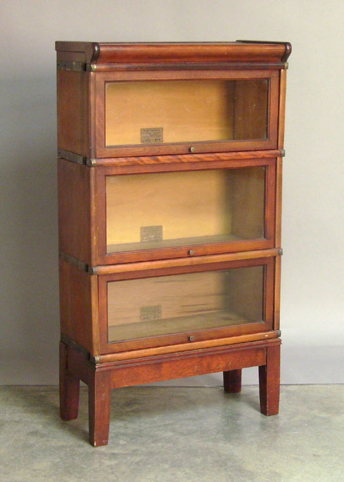 Appraisal: Globe-Wernicke cherry stacking bookcase x