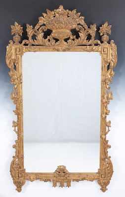 Appraisal: A Large Carved Gilt Framed Mirror Apprx x the frame