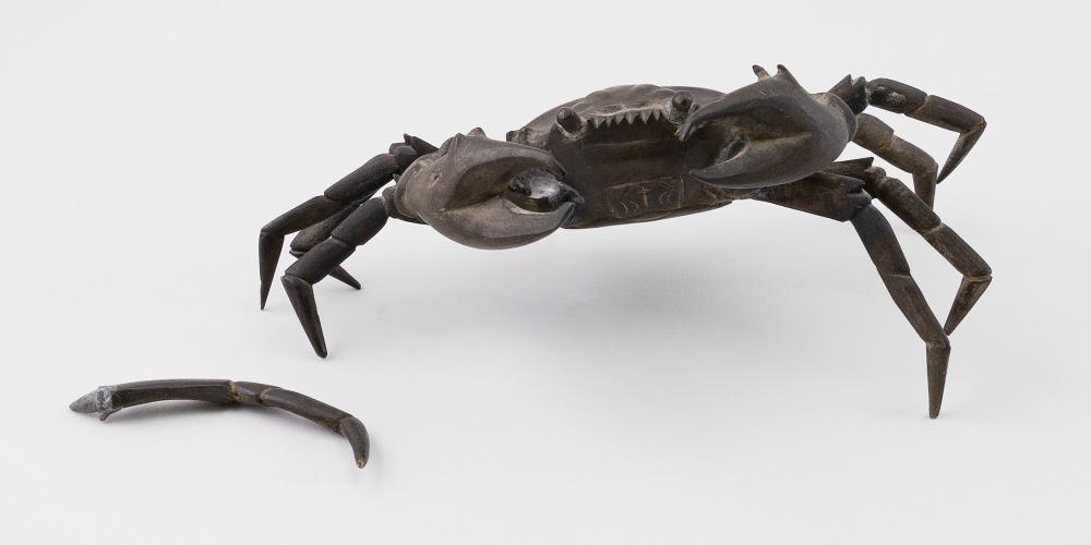 Appraisal: JAPANESE BRONZE CRAB LATE MEIJI PERIOD LENGTH JAPANESE BRONZE CRAB