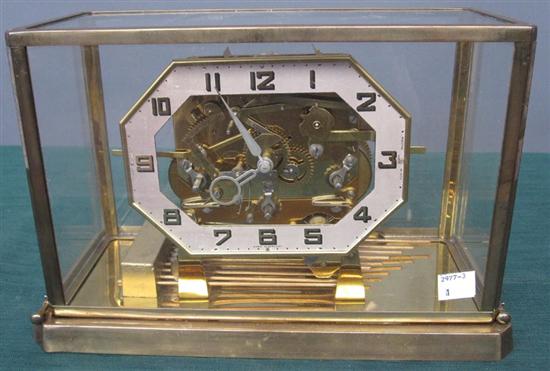 Appraisal: DECO GERMAN QUARTER REPEATING THREE TONE CASED CLOCK