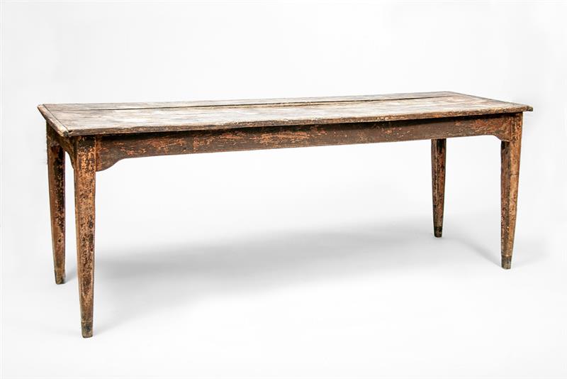 Appraisal: American Painted Pine Farm Table in x ft in x