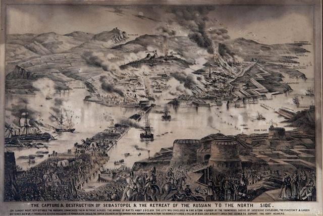 Appraisal: AN ANTIQUE PRINT of 'The capture and destruction of Sebastopol