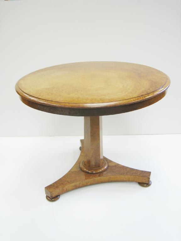 Appraisal: A Victorian Thuya Wood Breakfast Table having tilt top octagonal