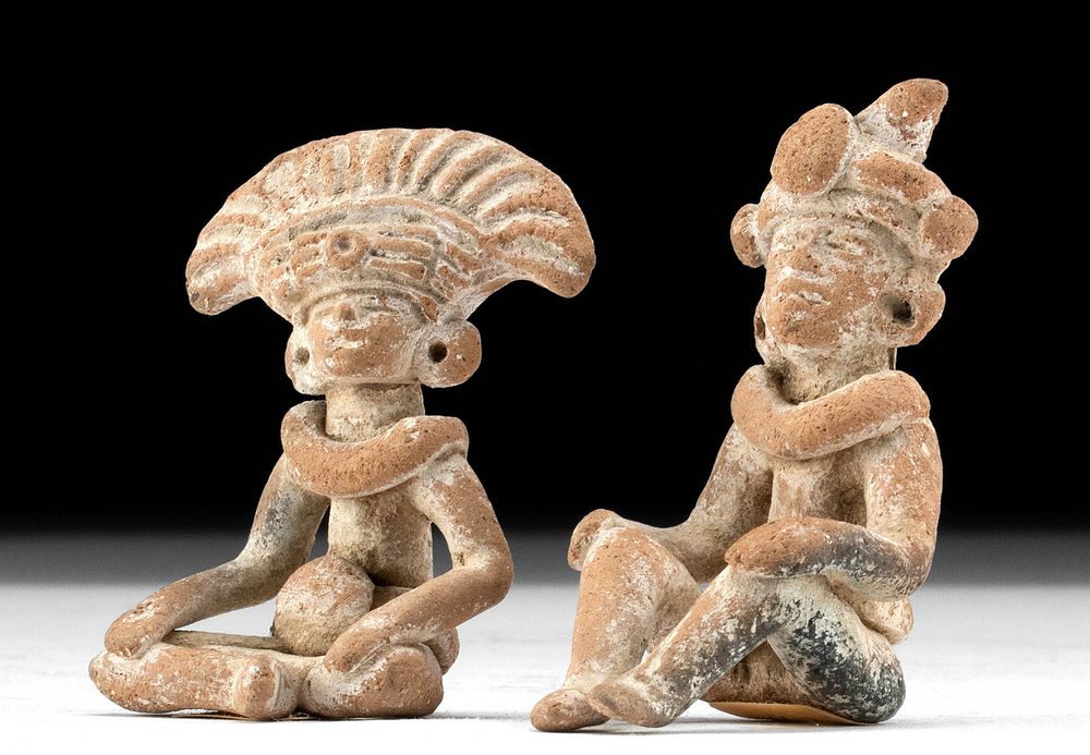 Appraisal: Lot of Teotihuacan Pottery Seated Figures Pre-Columbian West Mexico Teotihuacan