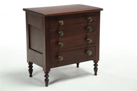 Appraisal: MINIATURE SHERATON CHEST OF DRAWERS Ohio nd quarter- th century