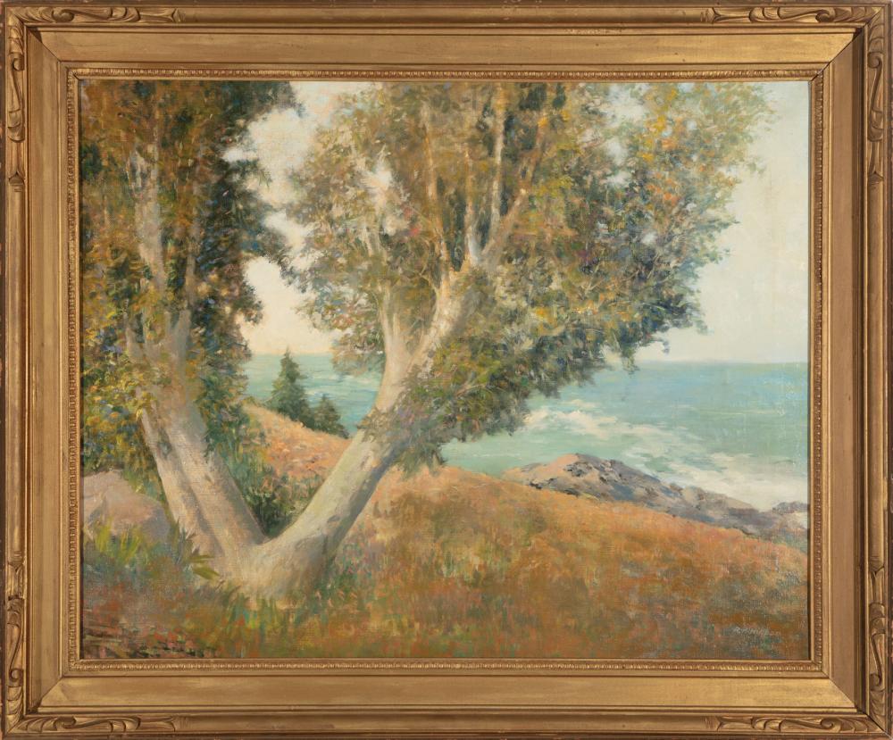 Appraisal: Ralph Hillbom American - Coastal Landscape oil on canvas signed