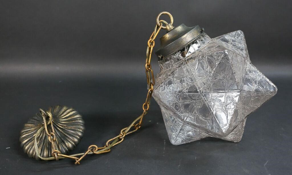 Appraisal: Venetian style hanging star lamp with canopy and chain Lamp