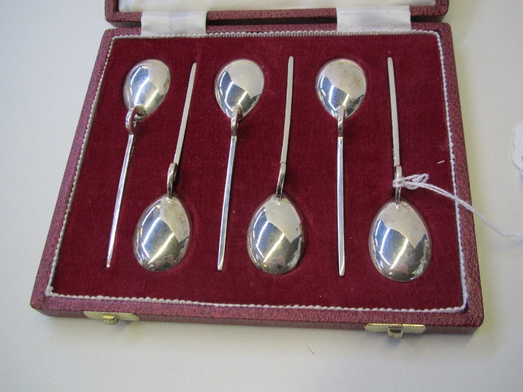 Appraisal: Cased set of six silver spoons Sheffield