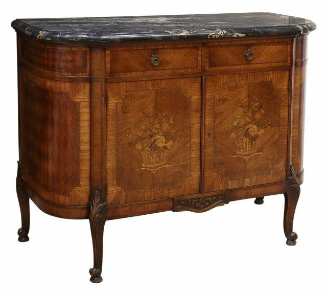 Appraisal: Louis XV style mahogany dressing commode first half th c