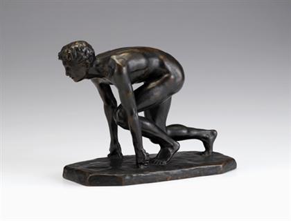 Appraisal: ROBERT TAIT MCKENZIE canadian - SPRINTER Bronze with blackish brown