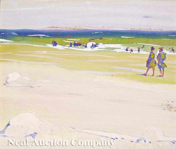 Appraisal: Jane Peterson American - Beach at Gloucester gouache on board