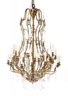 Appraisal: Palatial Baroque Style Brass Light Chandelier British late th century