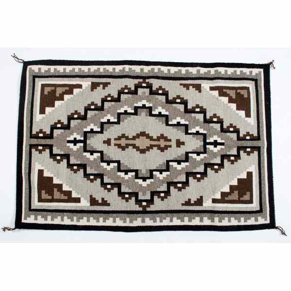 Appraisal: Navajo Two Grey Hills Weaving woven by Lucy Begay with