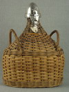 Appraisal: WINE BOTTLE - ENGLISH WICKER WRAPPED WINE BOTTLE WITH HALLMARKED