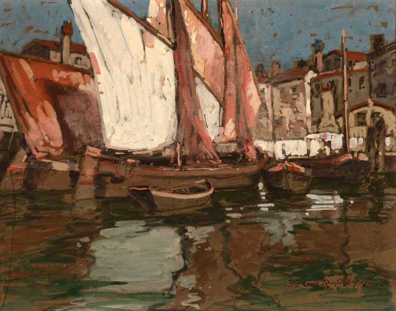 Appraisal: Edgar A Payne - Los Angeles CA Italy Italian Boat