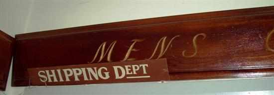 Appraisal: A COLLECTION OF THREE WOODEN SIGNS INCLUDING 'BOARD ROOM' 'MEN'S