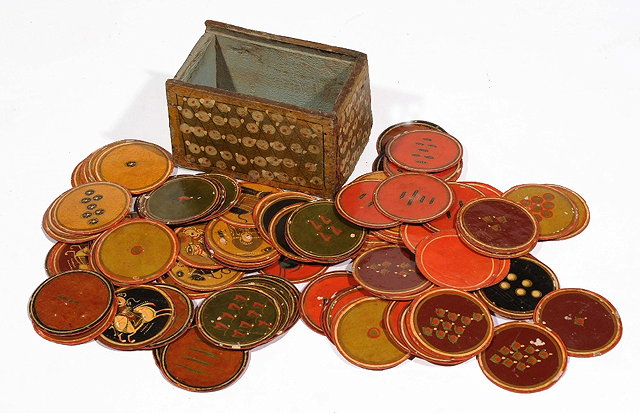 Appraisal: A COLLECTION OF KASHMIRI GAMING COUNTERS