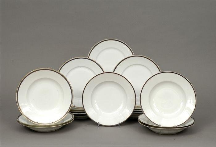 Appraisal: Eleven Rosenthal China Dinner Plates and Eight Soup Plates in