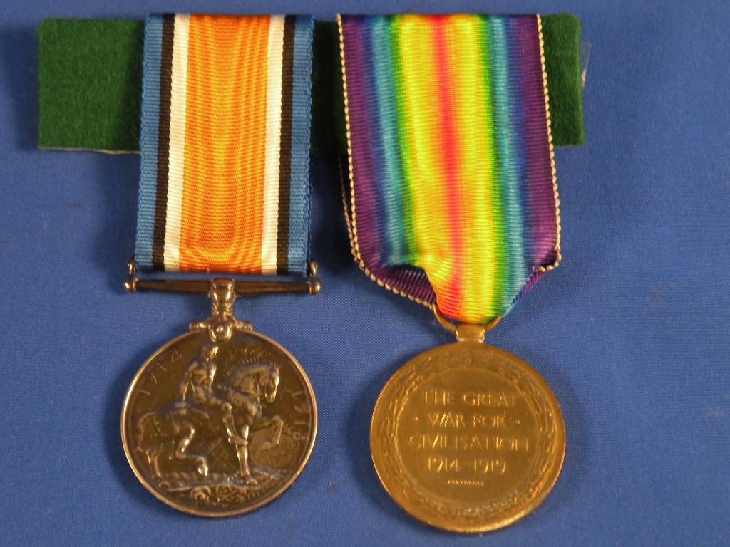 Appraisal: A pair of medals awarded to Pte T H Andrews