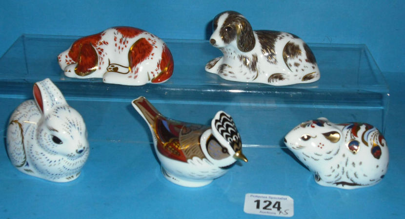 Appraisal: Royal Crown Derby Paperweights from the Collectors Guild Comprising Scruff