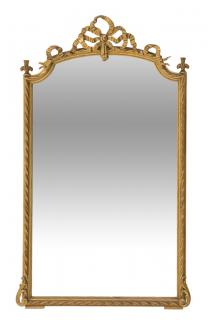 Appraisal: A LATE TH CENTURY LOUIS XVI STYLE GILTWOOD MIRROR The