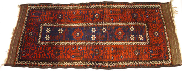 Appraisal: Three Eastern style rugs each decorated with a floral and